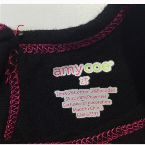 Girls GLAM Tutu Top sz 2T Hot Pink & Black Tutu 2T - Picture 5 of 5